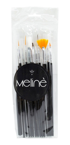 Meline Kit X 13 Pinceles + Dotting Para Decoración De Uñas