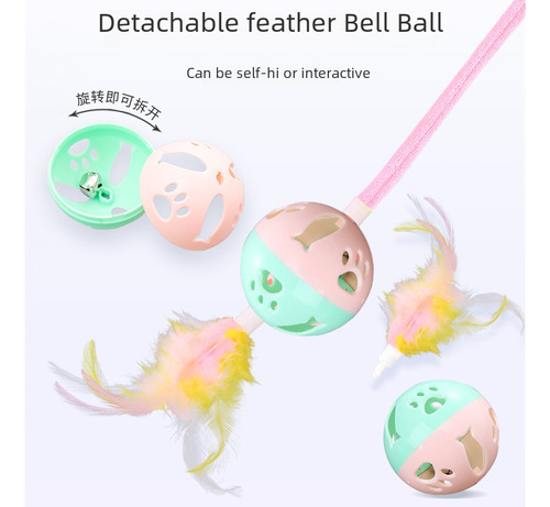 Juguete Interactivo Para Gatos Con Bolas De Piel De Conejo C
