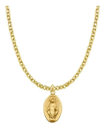 True Faith Jewelry Collar Con Medalla Milagrosa De Nuestra S
