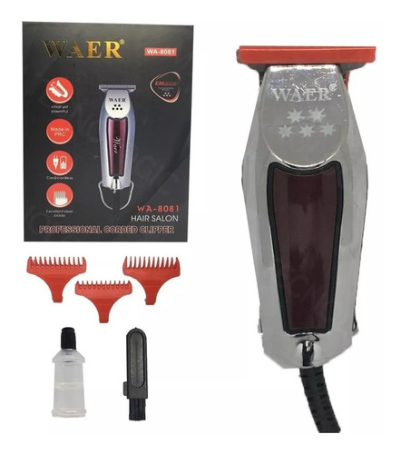 Máquina De Peluquería Waer Wa-8081 Profesional Alámbrica 