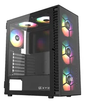 Comprar Chasis Xyz Airone 100 Mesh Negra 6.fan Argb Vidrio Templado Color Negro
