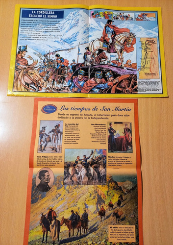 Lote De Figuritas Y Suplemento Genios Y Anteojito San Martin (Usado)