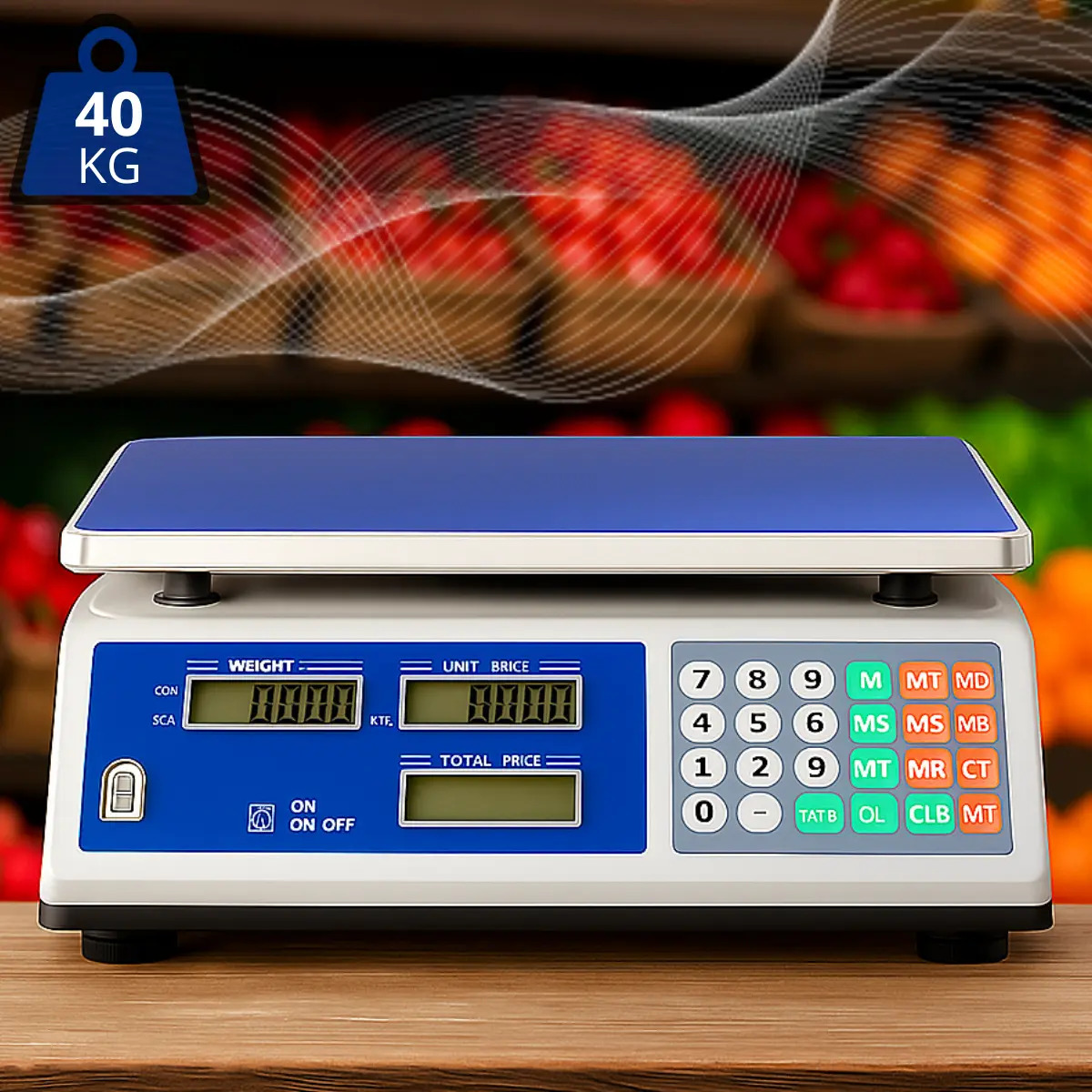 Balança Comercial Digital 40kg Alta Precisão Bateria Bivolt Cor Branco Marca - MEGATROCA