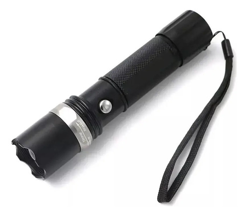 Kit Linterna Led Metálica Recargable Zoom Resistente Al Agua