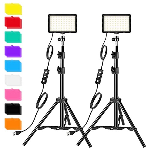 Fotógrafo Video Lighting Kit, Led Studio Streaming D32vp