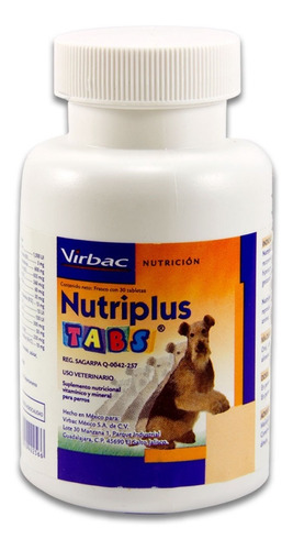 Imagen 1 de 1 de Nutriplus Tabs 30 Tab Vitaminas Para Perro Virbac
