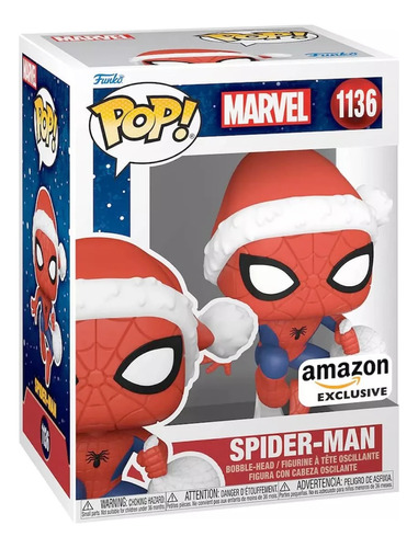 Funko Pop Marvel Spider Man Navideño #1136  Amazon