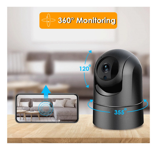 / Cámara De Vídeo Wifi De Seguridad Full Hd 360