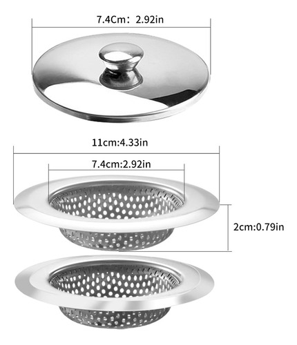 2 Pcs Coladeras Para Cocina +1pcs Tapa Coladera - Coladores