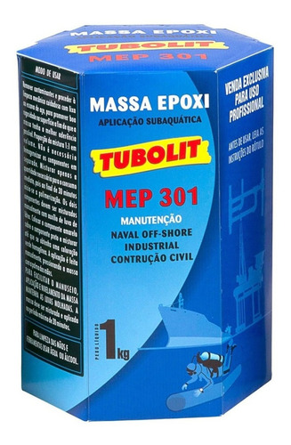 Massa Epóxi Subaquática Tubolit Mep 301 1kg