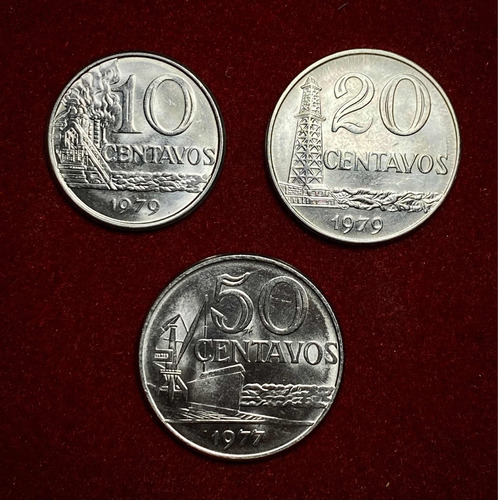 Lote X3 Monedas Brasil Oferta Numisgam.