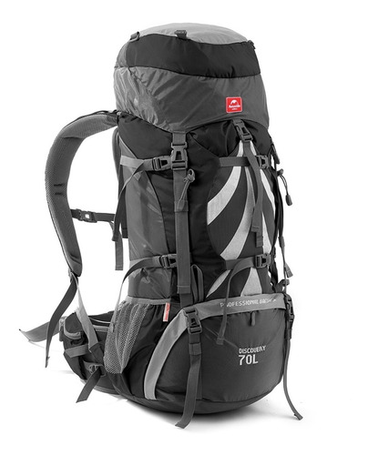 Mochila Senderismo70l - Negro/gris