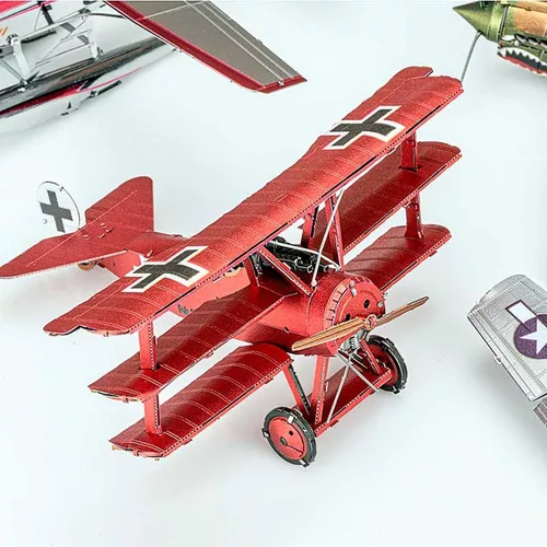 Triplano Fokker Dr.I del Baron Rojo Puzzle 3D - Metal Earth