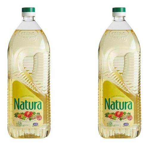 Botella De Aceite Puro De Girasol Natura 1,5l Pack X2u