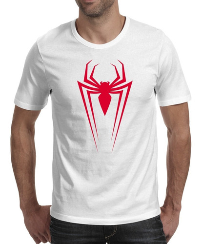 Camiseta Cuello Redondo Logo Hombre Araña Spiderman 