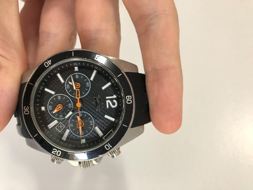 Relógio Lacoste Original - Preto Com Cronometro E Data