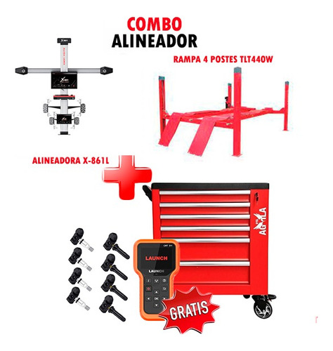 Promoción Alineadora X-861l Launch Mas Rampa 4postes Tlt440w