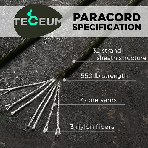 Cuerda Paracord De Nylon Para Supervivencia - 305m/61m/37m/3