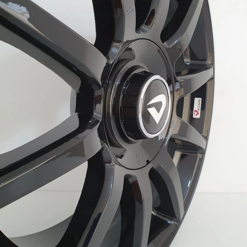 4 Rodas Aro 17 Tala 6 Volcano Daimler 4 Furos 100/108 Cor Black Piano