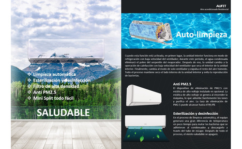 Minisplit Inverter Aufit 2.5t Frio Calor Alexa Google Home