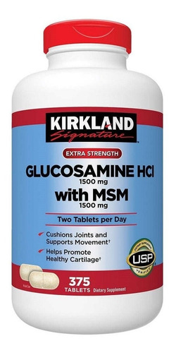 Glucosamina Con Msm 1500 Mg Kirkland Signature 375 Tabletas