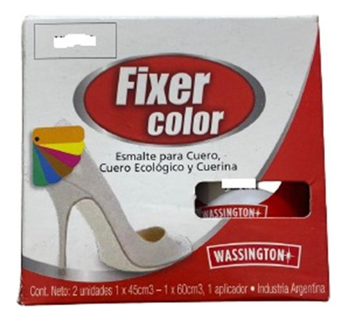 Fixer Color Metalizados Wassington Tinta Esmalte Cuero