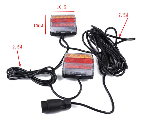 Kit De Luces De Remolque, Impermeables, 12 V, 26 Led, Indica
