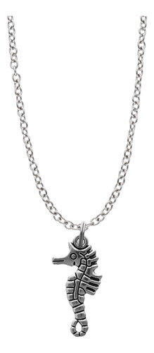 Collar Animales Acuáticos Océano Dije Colgante Pareja Amigos Plateado Caballito De Mar