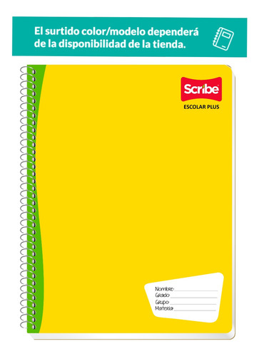 Cuaderno Profesional Scribe Escolar Plus Raya 100 Hojas