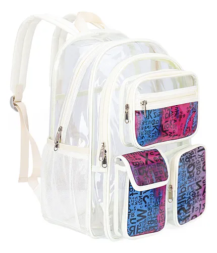 Mochila tornasol transparente sale