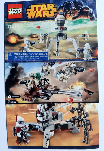 3 Instructivos Lego Star Wars  75036 