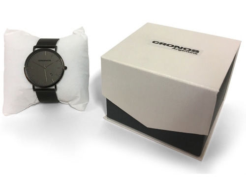 Imagen 5 de 9 de Reloj Cronos Tempus Fecha Acero Inox Ultra Fino Resist Agua