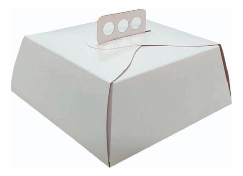 Caja Para Torta Blanca Lisa 34x34x15 - 100 Unidades