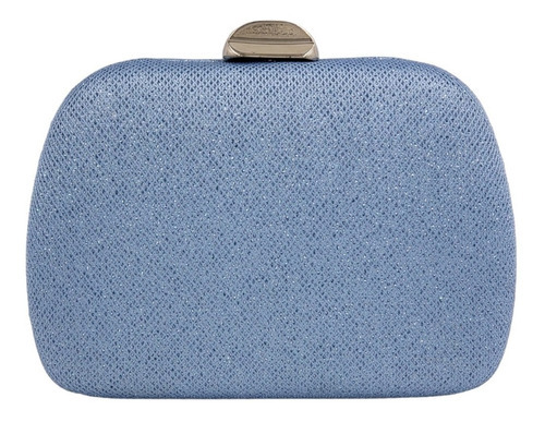 Bolsa De Festa Clutch Glitter Brilho Brilhante Casamento Cor Azul Serenity