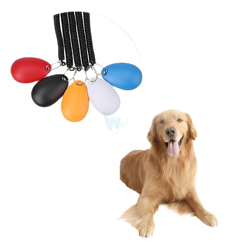 5 × Coloridas Mascotas Entrenamiento Clicker Botón Grande Se