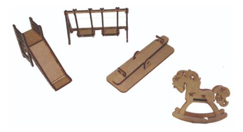 Imagem 4 de 4 de Kit Mini Móveis Mdf 44 Peças