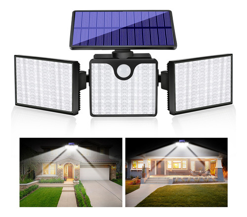 N Luminária De Parede Com Sensor E Energia Solar Para