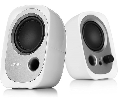 Parlantes Edifier R12u 2+2w Rms Para Pc Aux 3.5mm Usb Blanco