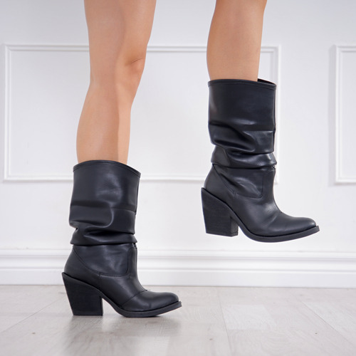 Botas Mujer Abuchonadas Con Taco Medio