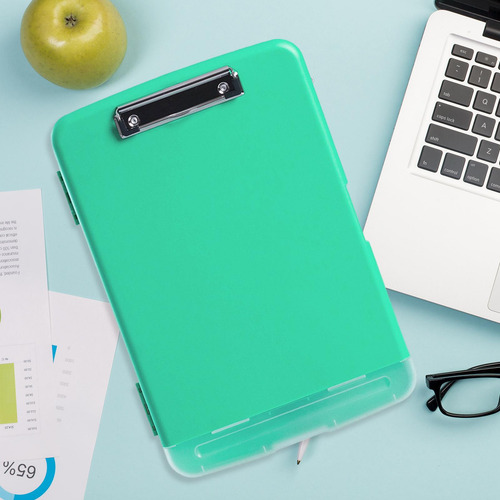 Organizador De Documentos Elegante Con Compartimento Verde