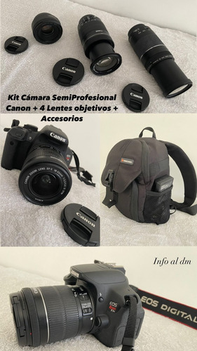  Canon Eos Rebel Kit T5i + Lente18-55 18-135 +75-300 + 50mm