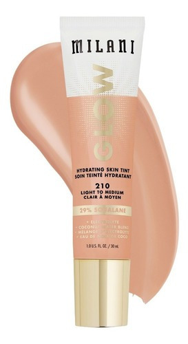 Base de maquillaje lĂquida Milani glow hydraing GLOW HYDRATING SKIN TINT Skin Tint tono 210 - 30mL 28.35g
