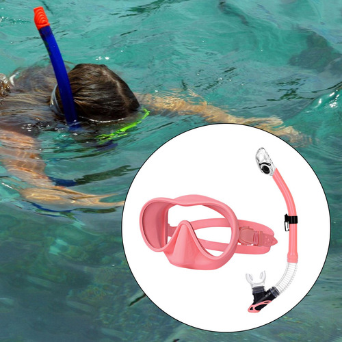 Juego De Snorkel, Gafas De Natación, Máscara De Buceo Rosa