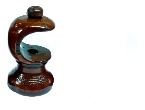 Soporte Bocha Para Barral De Madera 22 Mm. Barnizado