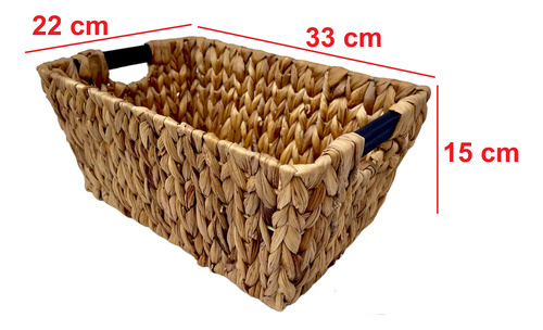 Cesto Rectangular Caja Decorativa Jacinto De Agua Metal 33cm