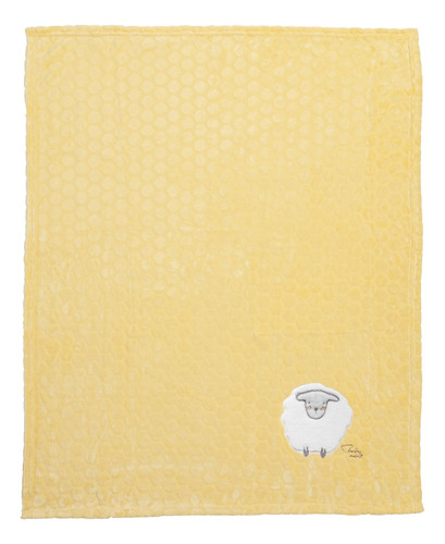Frazada De Tejido Flannel Extra Suave Con Diseño Bordado
