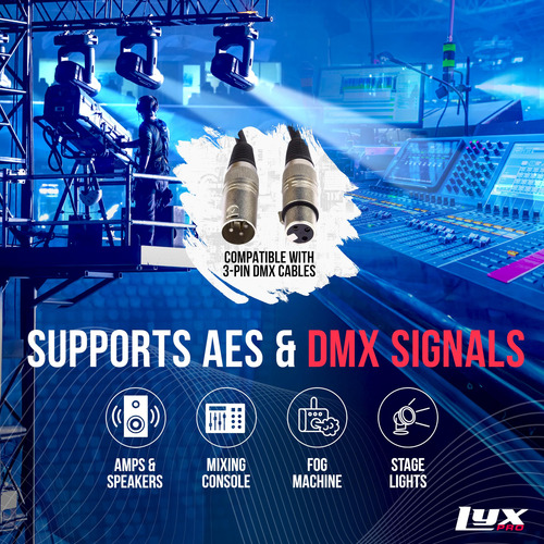Cable Xlr Breakout Lyxpro De 8 Canales, Doble Entrada, 3 Pin