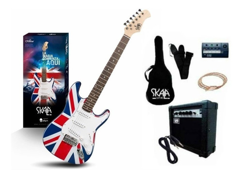 Paquete Guitarra Skala Stratocaster Inglesa Con Envio Gratis