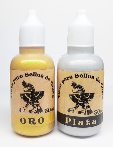 Tintas Oro, Plata Y Cobre Para Sellos De Goma Scrapbook 3pz.