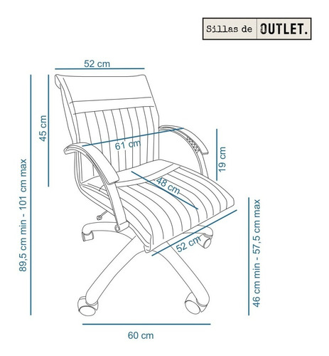 Imagen 2 de 8 de Silla Sillón De Escritorio Oficina Computadora Pc Ejecutivo